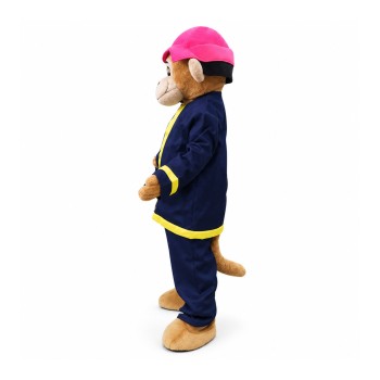 Fireman Monkey Mascot Costume