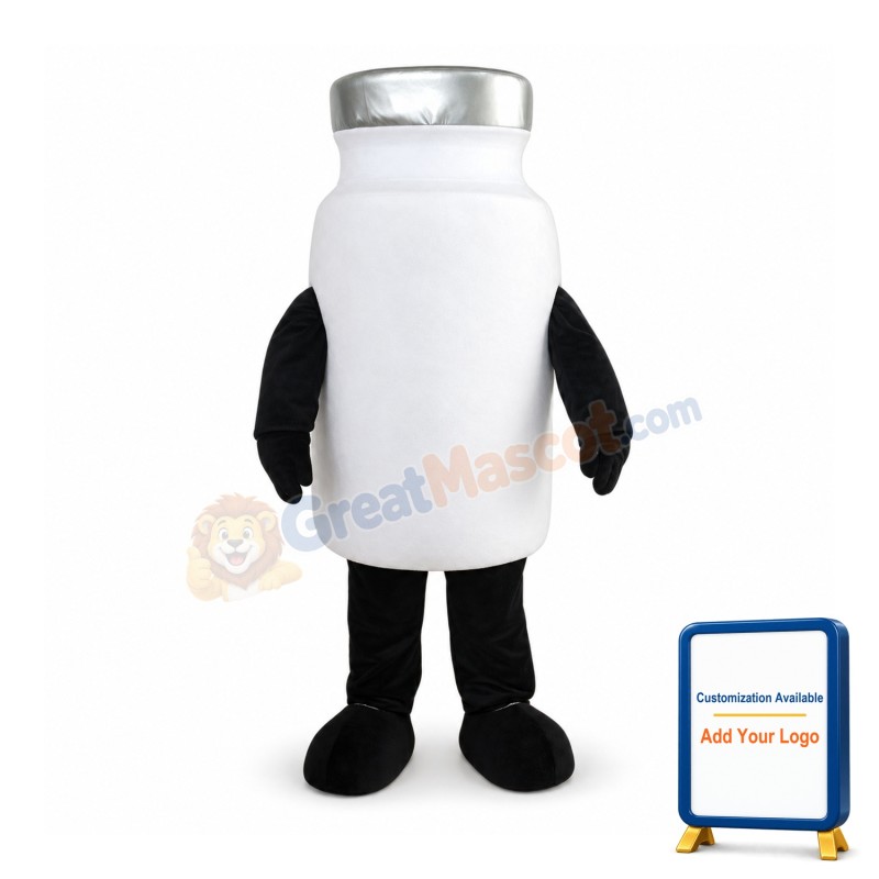 White Bottle Mascot Costume