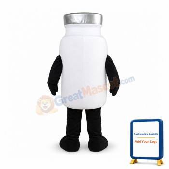 White Bottle Mascot Costume