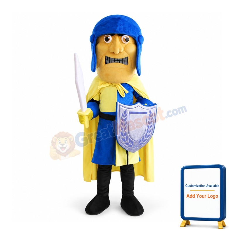 Blue Solider Mascot Costume