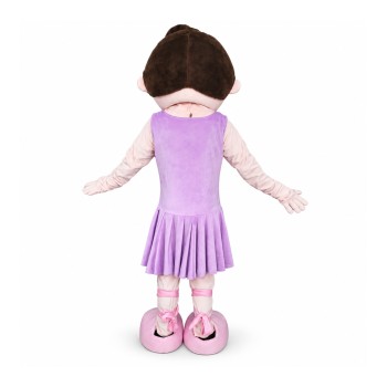 Cute Purple Dress Girl Mascot Costume