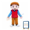 Brown Hat Boy Mascot Costume