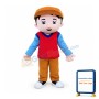 Brown Hat Boy Mascot Costume