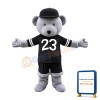 Grey Teddy Bear Mascot Costume