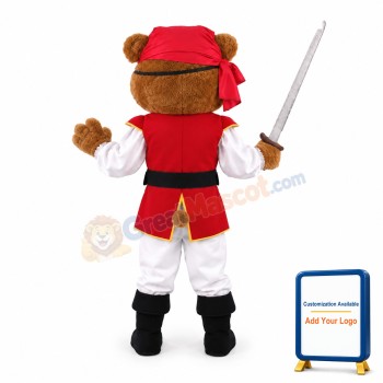 Pirates Brown Bear Mascot Costume