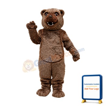 Plush Material Brown Bear Mascot Costume