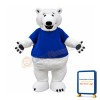Polar Bear Mascot Costume with T-shirts