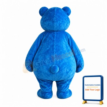 Cartoon Character Blue Bear Mascot Costume