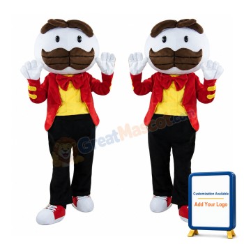 Long Brown Beard Boy Mascot Costume