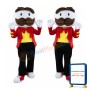 Long Brown Beard Boy Mascot Costume