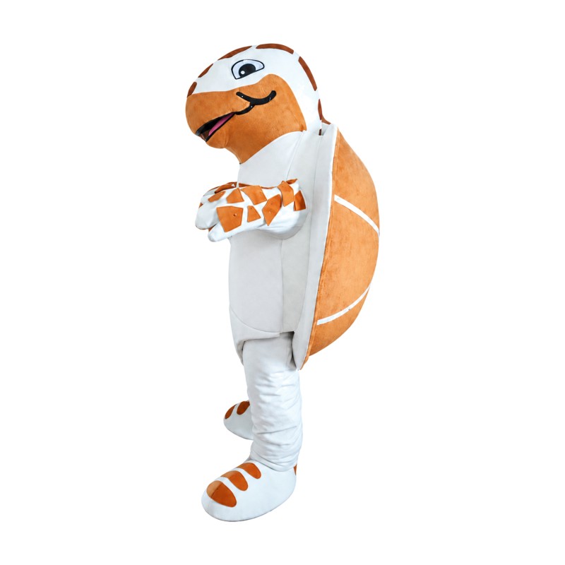 Brown-White Sea Turtle Mascot Costume Suit for Adult