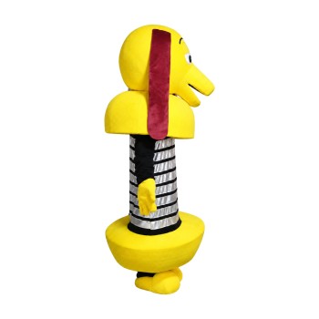 Yellow Cartoon Robot Dog Mascot Costume