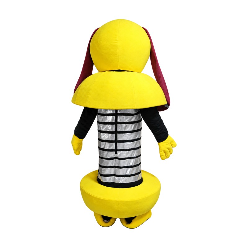 Yellow Cartoon Robot Dog Mascot Costume