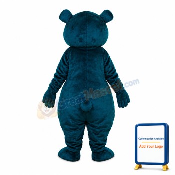 Second Version Blue Bear Short Plush Adult Mascot Costume