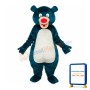 Second Version Blue Bear Short Plush Adult Mascot Costume