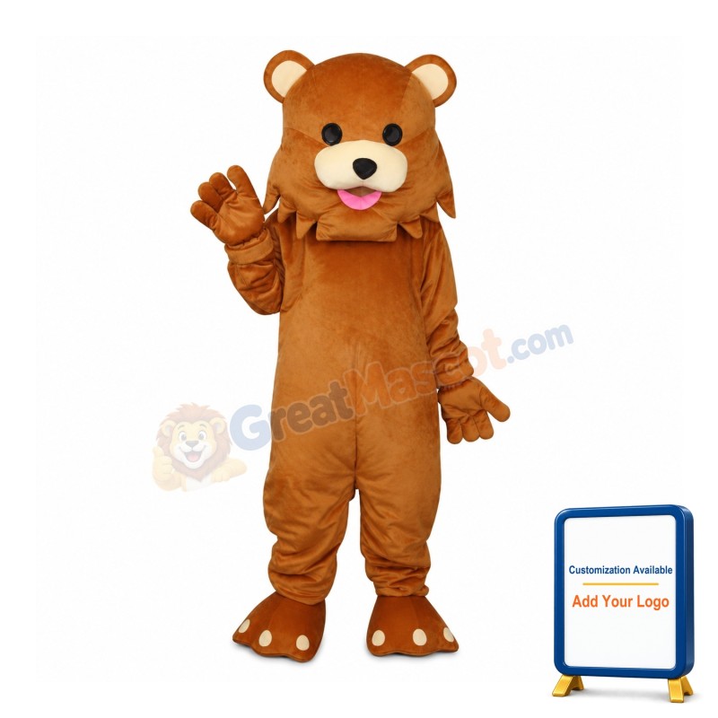 Strange Mouth Bear Mascot Adult Costume