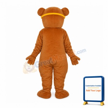 Bear with Green Sunglasses Mascot Adult Costume