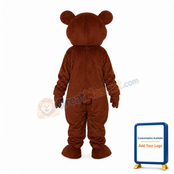 Big Eyes Brown Bear Mascot Adult Costume