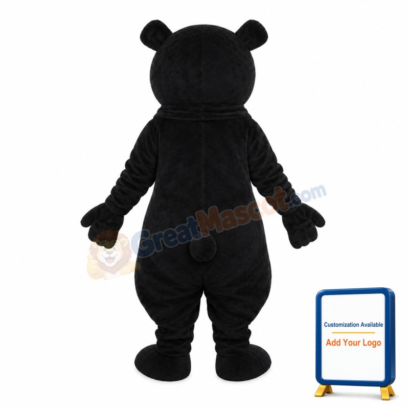 Black Blue Bear Mascot Adult Costume