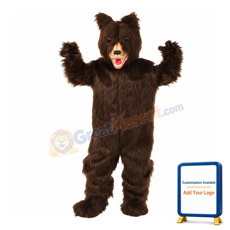 Grizzly Bear Mascot Costume Best066