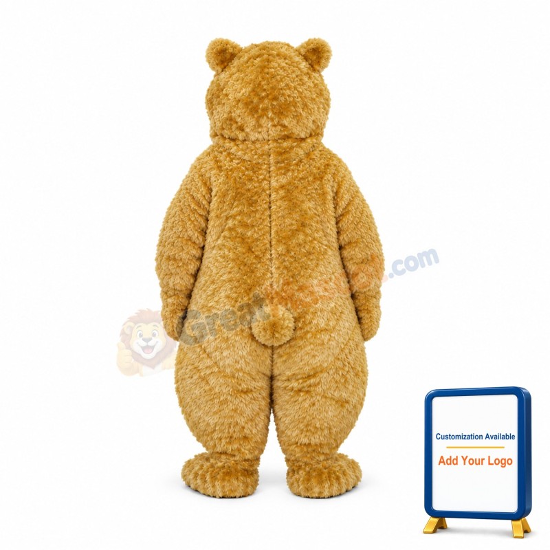 Boris Bear Curly Mascot Costume