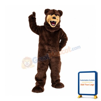 Grizzly Bear Flexible Mascot Costume