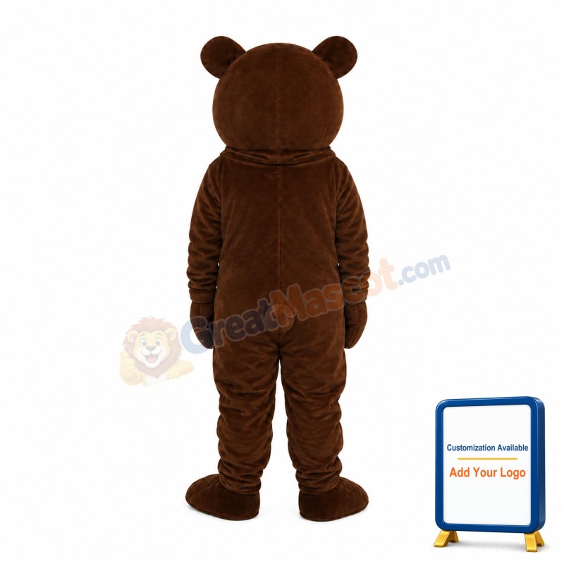 Brown Bear with Sharp Tooth Mascot Adult Costume
