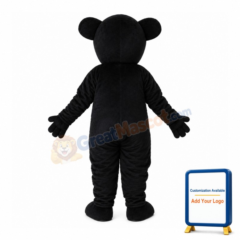 Black Dog Bear Mascot Adult Costume