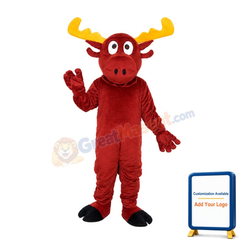 Christmas Reindeer Adult Mascot Costume