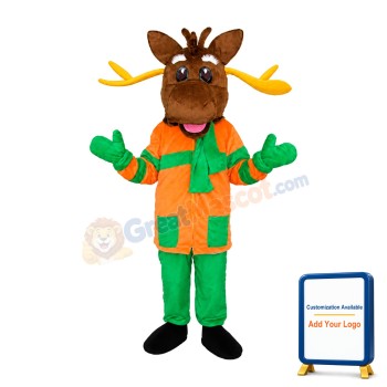 Christmas Deer Adult Mascot Costume