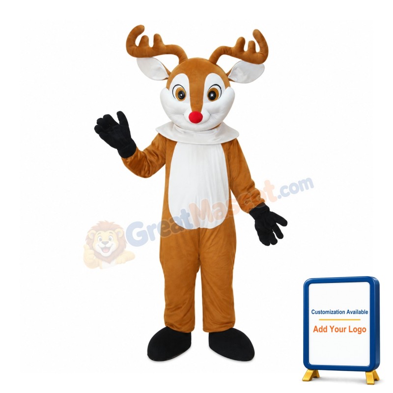 Golden Sika Deer Mascot Adult Costume