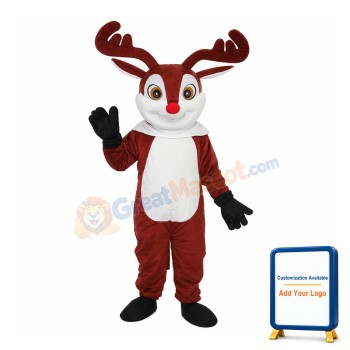 Little Brown Sika Deer Mascot Adult Costume