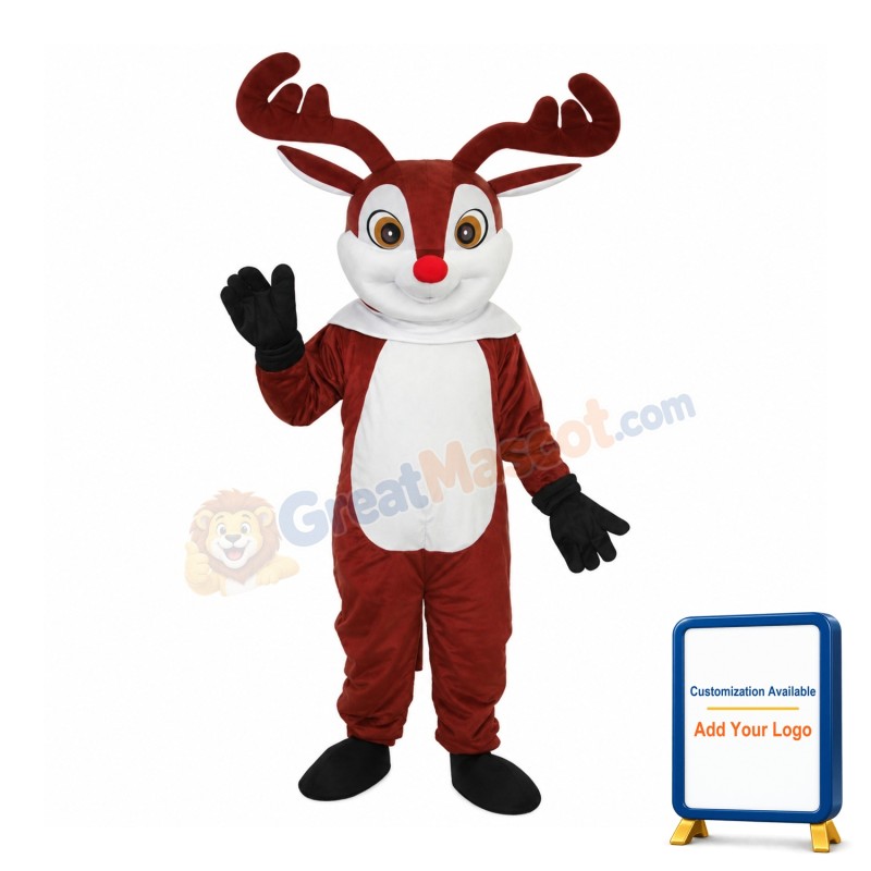 Little Brown Sika Deer Mascot Adult Costume