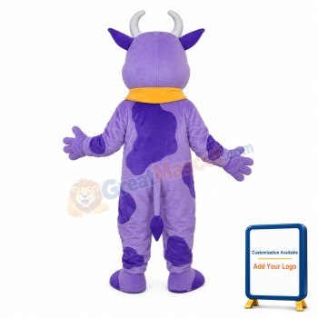 Purple Cow Mascot Adult Costume