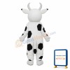 Big Black Dot Cow Mascot Adult Costume