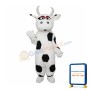 Big Black Dot Cow Mascot Adult Costume