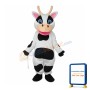 Black Dot Cow Mascot Adult Costume