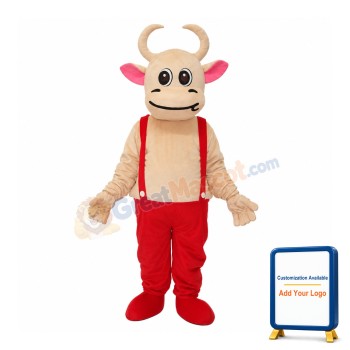 No.3 Cow Mascot Adult Costume Free Shipping