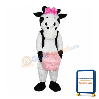 No.4 Cow Mascot Adult Costume Free Shipping