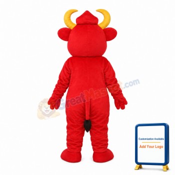 Yellow Mouse Red Cow Mascot Adult Costume