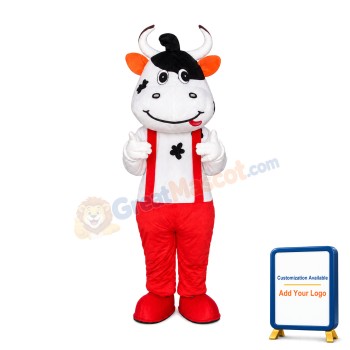 Red Cattle Mascot Costume Free Shipping