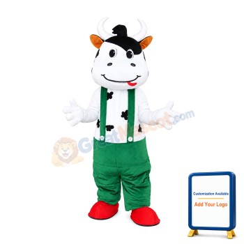 Green Cattle Mascot Costume Free Shipping