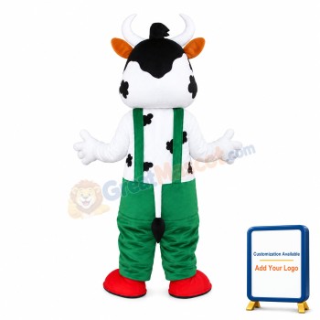 Green Cattle Mascot Costume