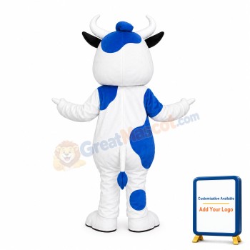 Blue Cattle Mascot Costume