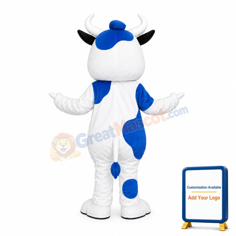 Blue Cattle Mascot Costume