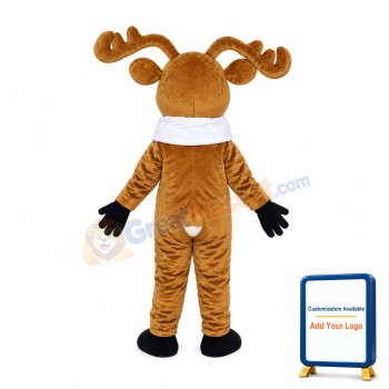 Red Nose Deer Mascot Costume Adult Deer Costume