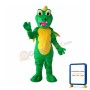 Big Mouth Thorn Green Dinosaur Mascot Adult Costume