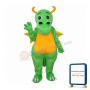 Big Nose Green Dinosaur Mascot Adult Costume