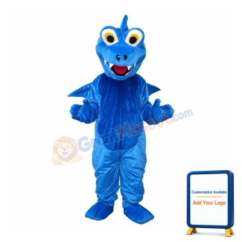 Blue Thorn Dragon Mascot Adult Costume Free Shipping