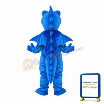 Blue Thorn Dragon Mascot Adult Costume
